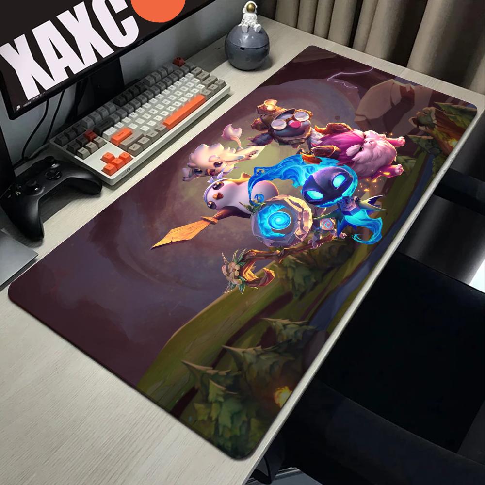 Teamfight Tactics Mouse Ped Anime Pc Gamer Kawaii Pad Rubber Keyboard Large Xxl Carpet Mause Gaming Mat Mats Desk Accessories