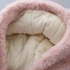 Children Girl's Artificial Mink Fur Plush Thick Single-breasted Hooded Coat