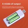 Battery Adapter 2 Slots USB Port Trickle Output Rustproof Anti-oxidation Heat Resistant Safe Rapid Battery Charger AA/AAA