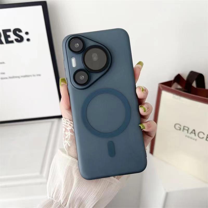 Mate70 with Lens Film, Suitable for Huawei Pura70Pro+ Phone Case, Ultra-thin Magnetic Ice Mist Matte Fully Wrapped Hard