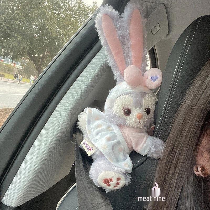 Charming Car Ornaments: Plush Passenger Seat Toys & Decorations for Women, Perfect for Tesla.