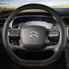 Für Citroen C1 C2 C3 C4 C5 C4L Berlingo C4 PICASSO C5 AIRCROSS Auto Lenkrad Abdeckung Carbon + Leder auto
