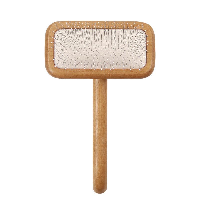 Dog Brush Wooden Dogs Comb Pet Hair Remover Dog Grooming Protect Brushes for Dogs Floating Hair Cleaning Comb Massage Cat Brush