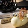 ZISIZ Ceramic Snail Mosquito Coil Holder with Ash Tray