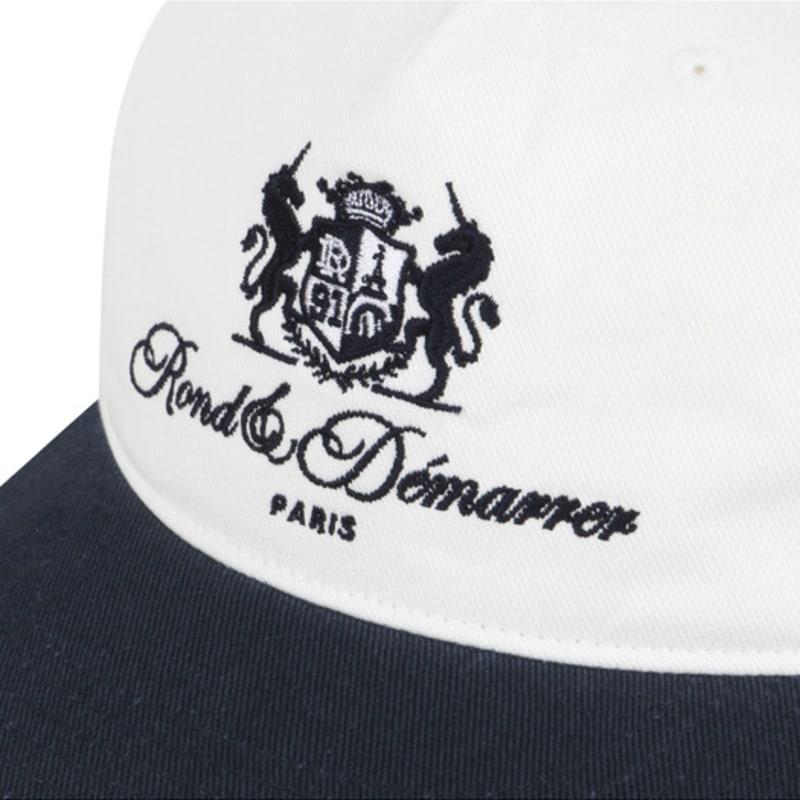 ROND&DEMARRER [Unisex] Heritage Crest Snapback (White)