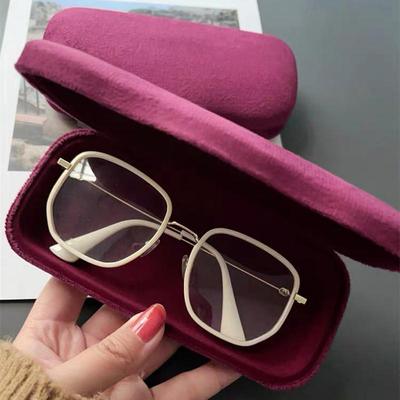 Estuche de Terciopelo Portátil para Gafas Estuche para Gafas de Sol Estuche Anti-presión para Monturas Estuche para Gafas de Miopía Estuche para Gafas de Lectura Estuche para Gafas de Sol