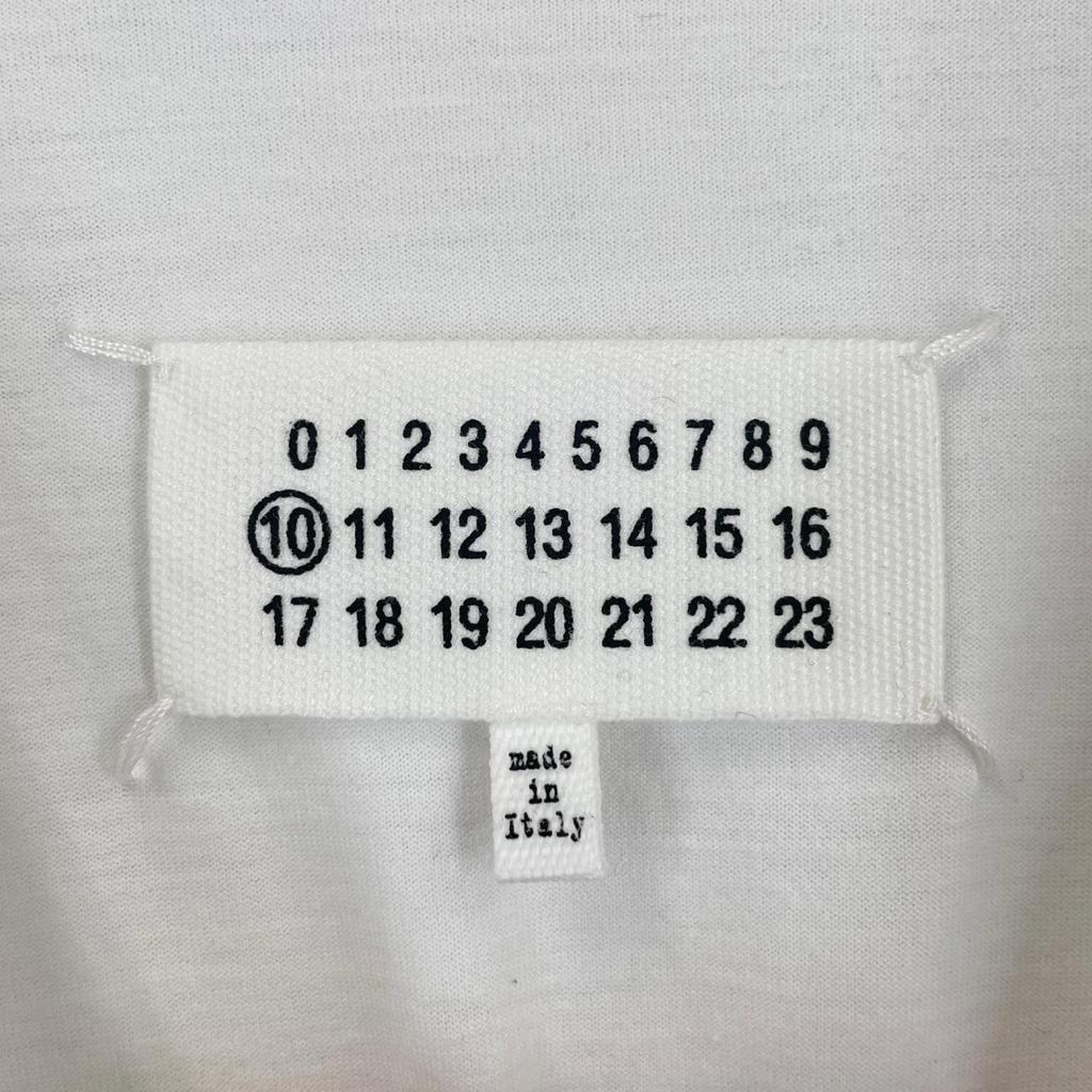 Maison Margiela (48) Calendar Logo Men's Short Sleeve T-shirt White Model S5...