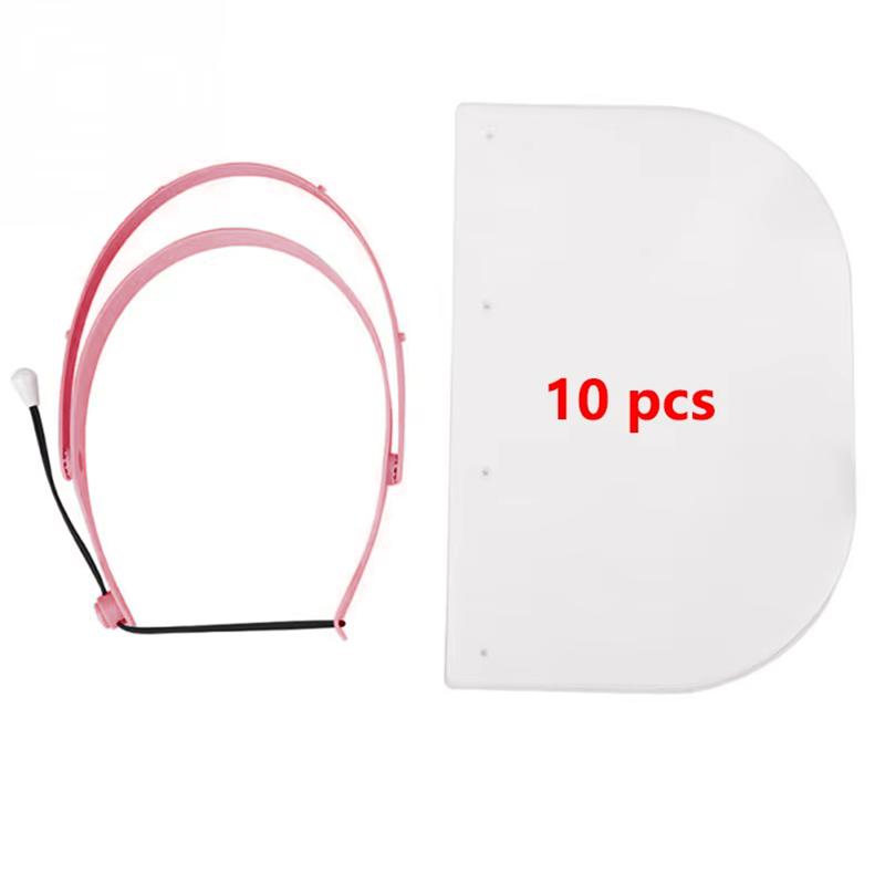 Dental Protective Face Dental Face Shield With 10Pcs Detachable Face Shield Anti-Fog Dustproof Replacement Covers Dentist Tools