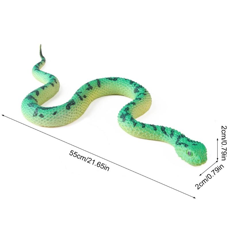 Weiches Gummischlangenmodell Realistisches Schlangen-Actionfigur-Spielzeug Solide Schlangenfigur für Halloween-Streich und Stressabbau