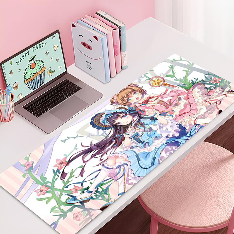 Gaming Accessories Gamer Keyboard Desk Mat C-Cardcaptor Sakura Kawaii Non-Slip Laptop Notebook Office Mousepad 900X400 Mouse Mat