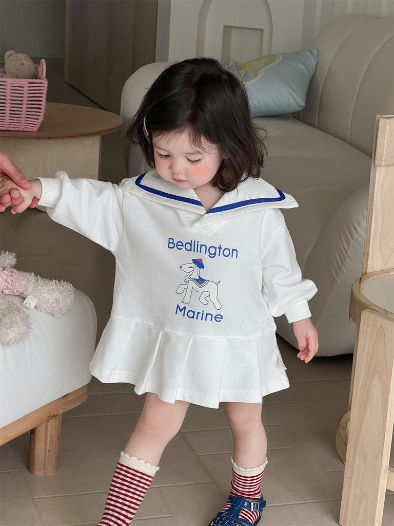 Korean Style Lace Romper Dress for Girls - Autumn Strawberry Princess Dress