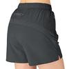 Gopuune Women's Fitness Shorts, Yoga, Training, Golf, Sportswear, Gym Shorts, Loungewear, Moisture-Wicking, Quick-Drying (Dark Gray, Size L)