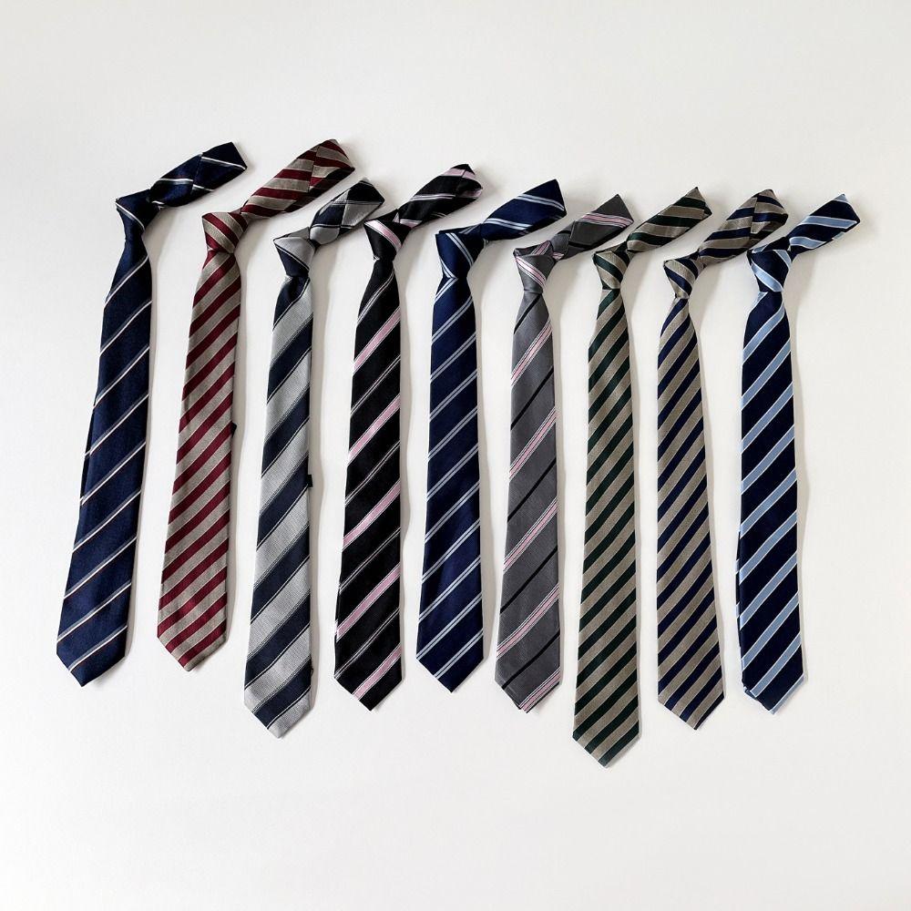 Korean Striped Tie Printed Belt Accessories Simple Shirt Tie Decoration  Men