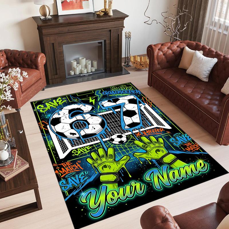 Other Similar Designs Theme Crystal Velvet Rug Personalized Custom Name Text Soft Floor Mat Home Decor