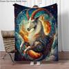 12 Constellation Blanket Flannel Children Warm Soft Blankets for Sofa Bed Cover Blanket Suitable for Birthday Souvenir Gifts