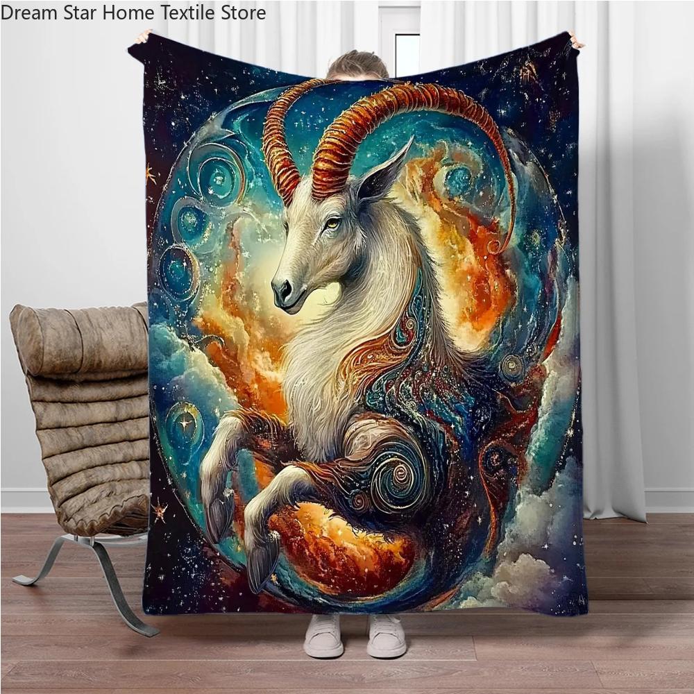 12 Constellation Blanket Flannel Children Warm Soft Blankets for Sofa Bed Cover Blanket Suitable for Birthday Souvenir Gifts