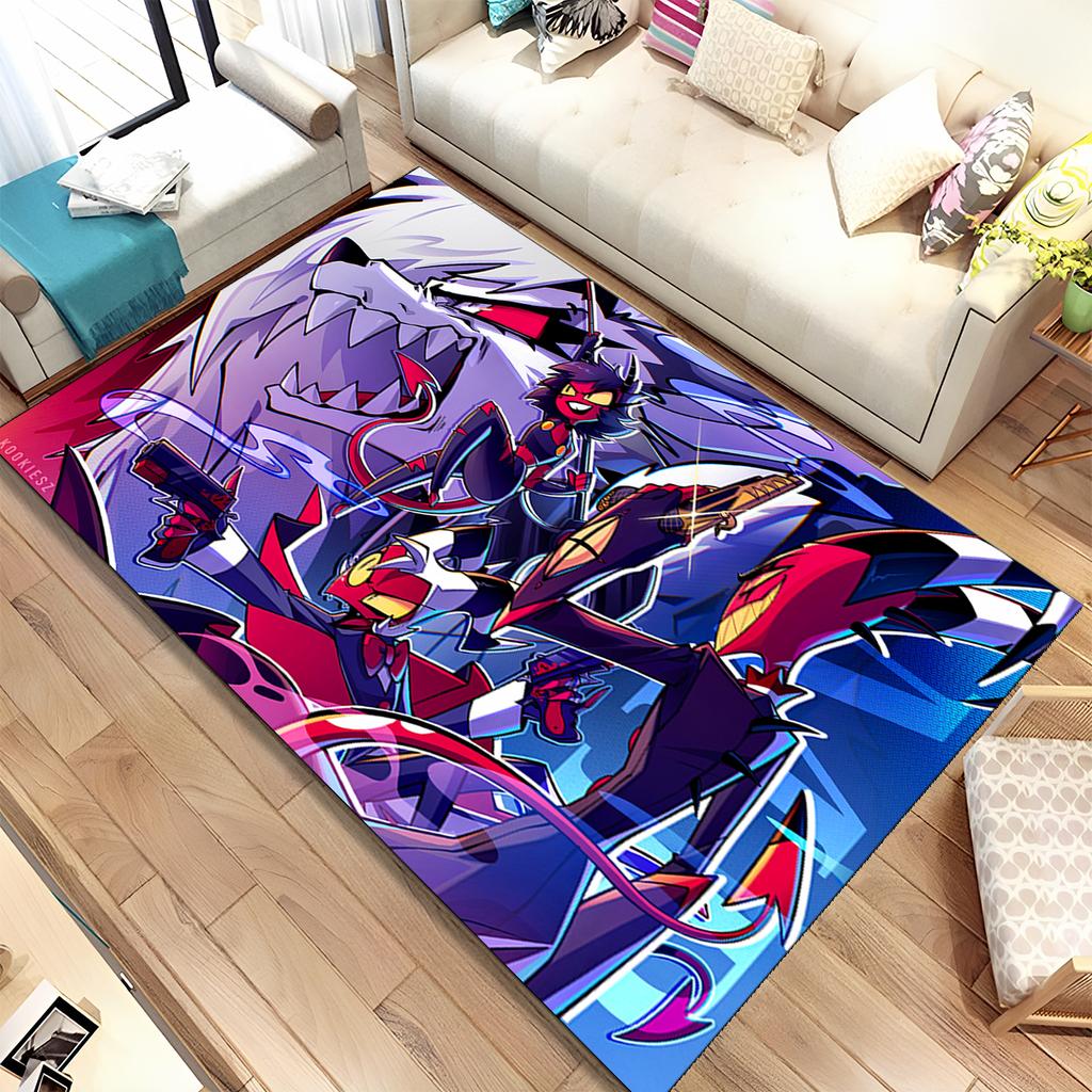 Helluva Boss Blitzo felnőtt animációs rajzfilm szőnyeg, szőnyeg otthoni nappaliba, hálószoba kanapé lábtörlő dekoráció, csúszásmentes padlószőnyeg