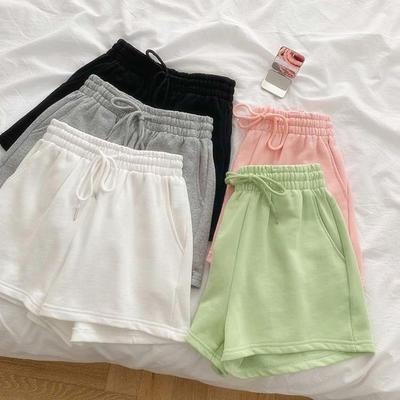 Sommer Damen High Waist Einfarbig Weitbeinshorts – Übergröße, Leichtgewicht, Lockere Passform, Lässiger Sportstil