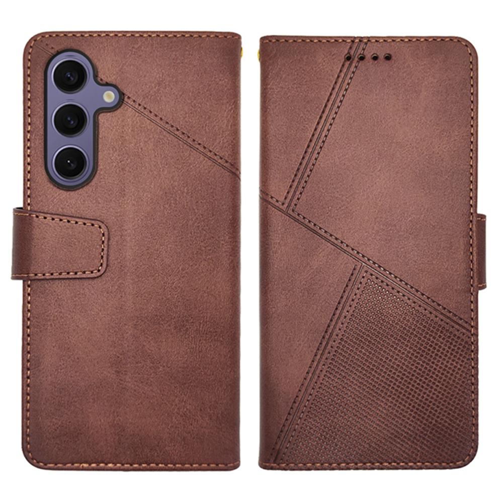 

IDEWEI For Samsung Galaxy S25+ Case Leather Wallet Phone Cover Stand Calf Texture G