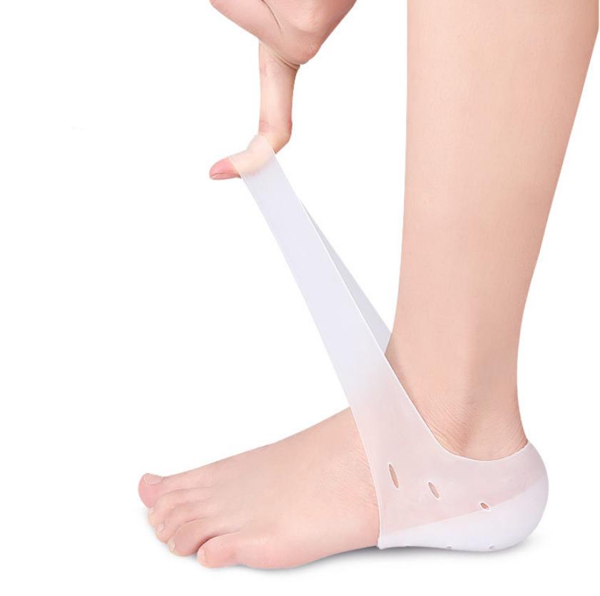 Melenlt Invisible Height Increasing Gel Heel Protector Moisture Sock Inner Heightening Silicone Heel Protector Socks белый