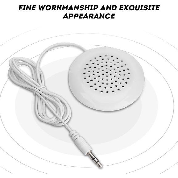 Zerone Pillow Speaker, 3.5mm Mini Under Pillow Speaker for MP3 Phone Portable CD - White