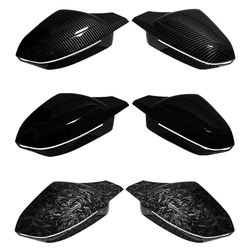 Side Wing Rearview Mirror Cover Cap for BMW 7 I7 I5 5 Series G60 G61 G68 G70 G90 2025-2025 M3 Carbon /Black High Quality Types