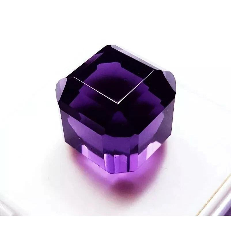 96-98 Ct Natural Violet Topaz A++ Cube Cut Stunning Certified Loose Gemstone