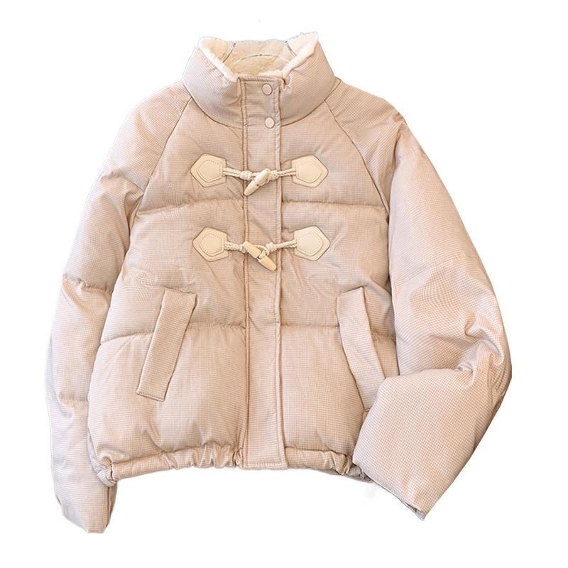 Corner buckle bread clothes winter thickened warm down cotton clothes women's short loose version cotton-padded jacket