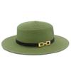 French Flat-top Straw Hat Women's New Spring and Summer Seaside Beach Hat Outdoor Sunscreen Sunshade Retro Straw Top Hat