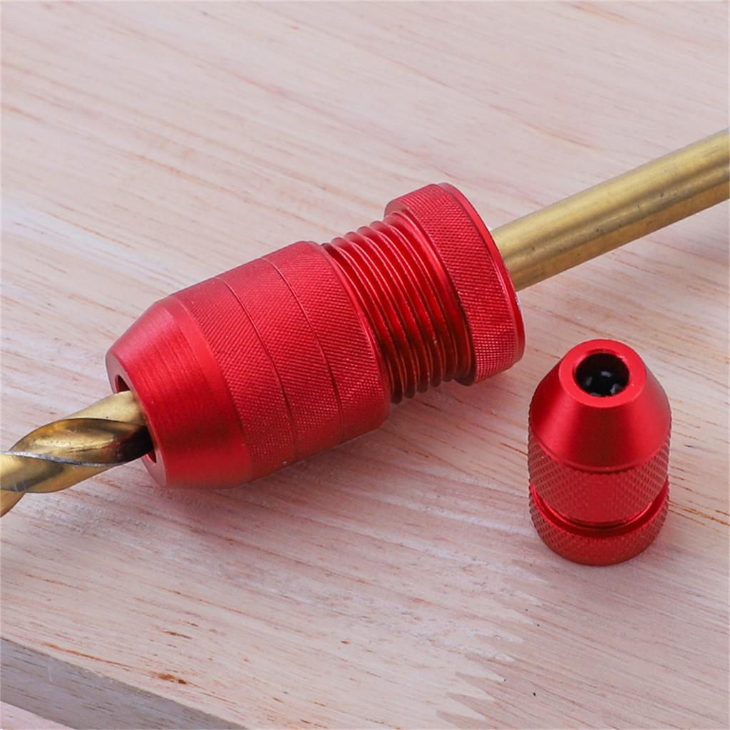 1PC Drill Bit Stop Collar Drill Depth Stop for Drill Bits Aluminum Drill Stop for Woodworking Hand Tools Red