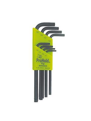 BONDHUS Hexagonal Wrench with Screw Gripping Black Oxide Set of 8 PHTX8 71834 [ ] Torx® ProHold® (L-wrench Function) Set, Finish, (T9, T10, T15, T20,