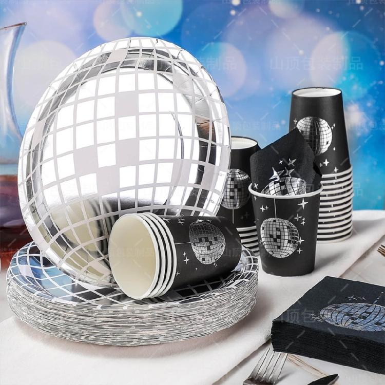 DiscoThemed Party Supplies Decorations Cartoon Gatherings Cutlery Forks Set
