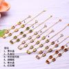 S925 Silver Light Luxury Jewelry Dream Come True Faceted Natural Crystal Bracelet for Women Candy Color Amethyst Olive Topaz