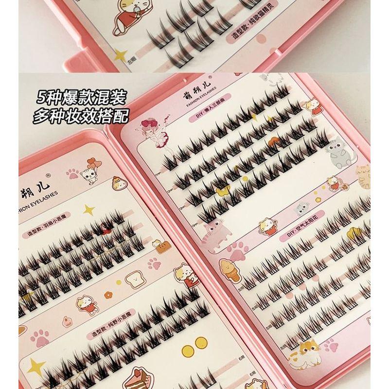 LuxeFlutter - Set: Multipack False Eyelashes Cluster (Various Designs)