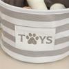 1pc-Capacity Dog Toy Storage Basket Foldable Round Pet Clothes Storage Box Cartoon Pattern with Handle Dog Sundries Organizer