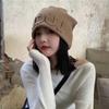 Soft and Skin Friendly Plus Velvet Baotou Pile Hat Warm Knitted Hat