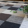 Sayan Sayan Washable Antibacterial and Modern 185x240cm Tatami Made in Japan Odor-Resistant Rug, Block, (3 Mats), Black,