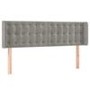 VidaXL Tête de Lit à LED Meuble de Chambre à Coucher Accessoire de Lit Double Tête de Cadre de Lit Intérieur Gris Clair 3123718