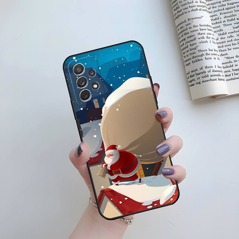 Christmas Gift Santa Claus Phone Case Funda For Samsung S20 Lite S22 S30 Ultra S21 Fe S9 S10 E Plus Shockproof Back Cover