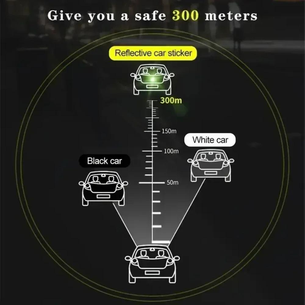 5cm*100CM Car Reflective Tape Body Sticker High Visibility Safety Warning Tape Trailer Waterproof Helmet Bicycle Sticker