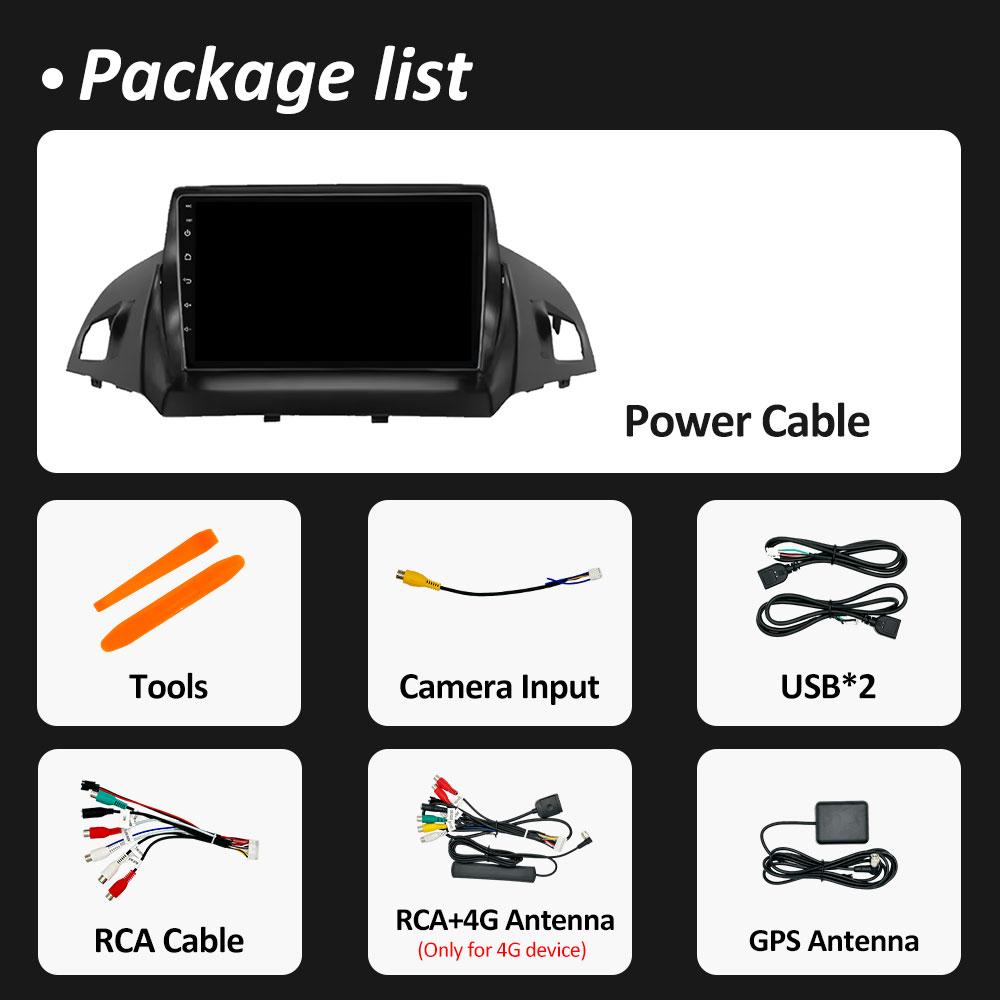 Smart System GPS Navigation For Ford C-MAX Kuga 2 Escape 3 2012 2013 2014 2015 - 2019 Wireless Carplay QLED IPS Screen Head Unit