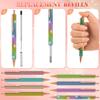 Bling Pens for Women, 4Pcs Colorful Rhinestone Pen and 8Pcs Black Ink Retractable Refills for Girl (0.7mm)