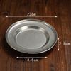 ZISIZ Vintage Stainless Steel Snack BBQ Plate