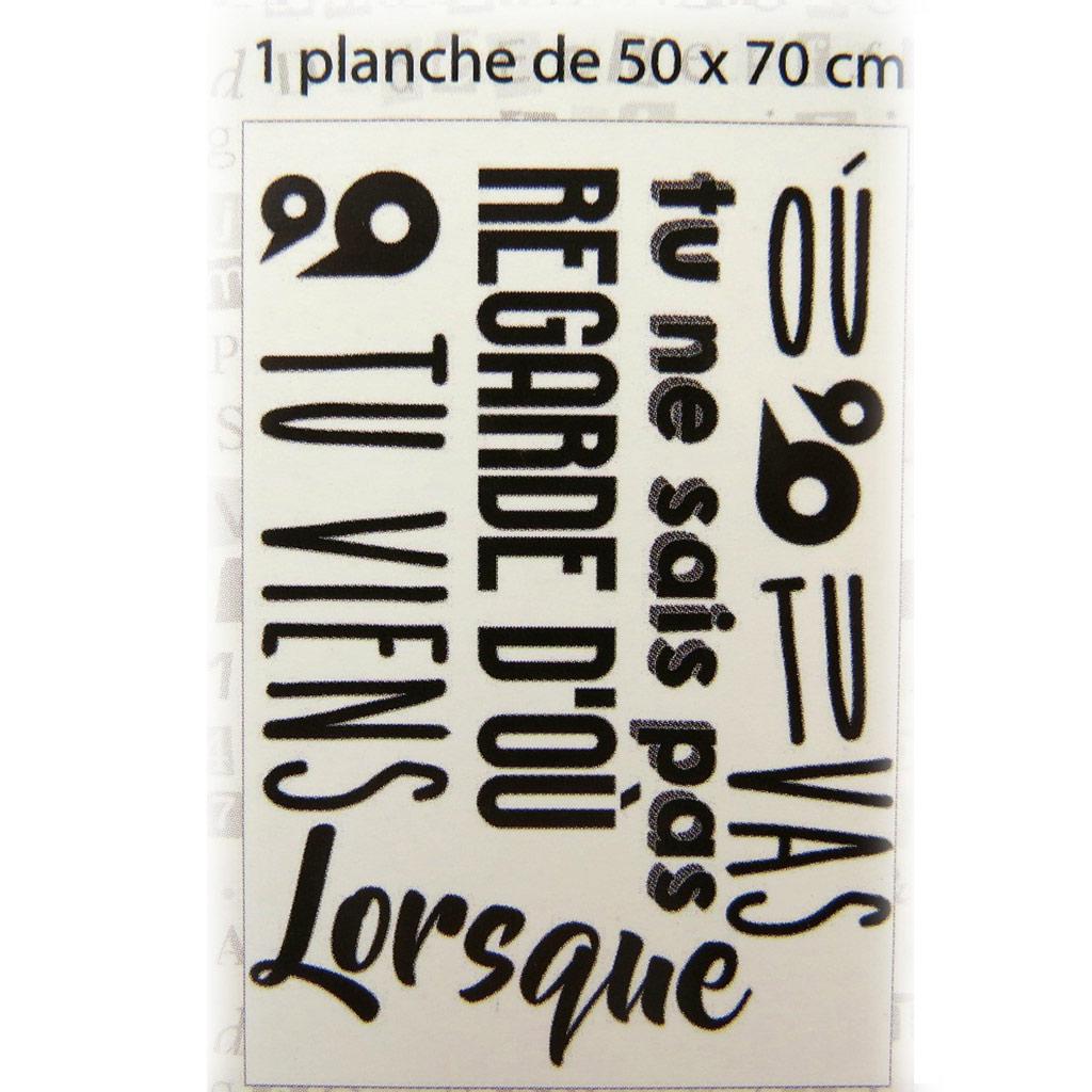 Les Trésors De Lily [P2737] - Sheet of Stickers 'Messages' ('When You Don't Know Where You're Going, Look Where You Come From') - 50x70 Cm