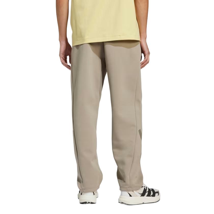 adidas Primeknit Solid Color Logo Sports Skin-Friendly Loose Fit Straight Leg Casual Pants Men Bottoms Putty-Beige JC6716
