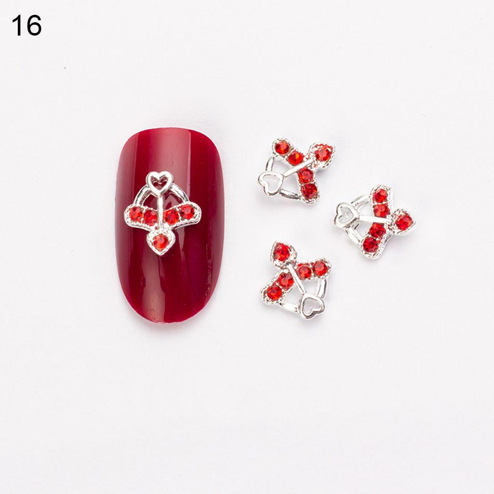 Buy Shiny Nail Art Charm Rhinestone Nail Art Jewelry Gold Silver Moon