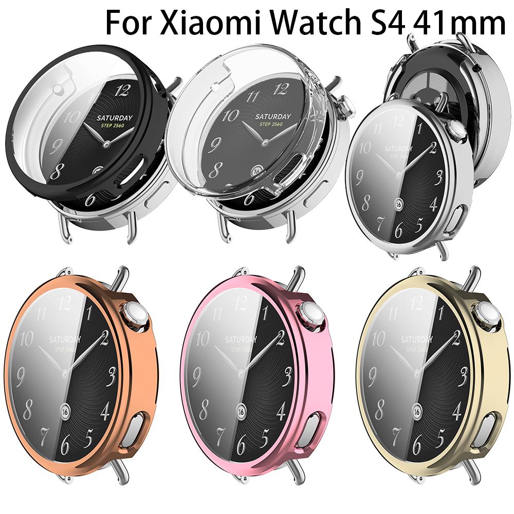 Full Protective Case Cover Shell For Xiaomi Watch S4 41mm SmartWatch Accessories Frame for Mi WatchS4 Cases TPU Screen Protector