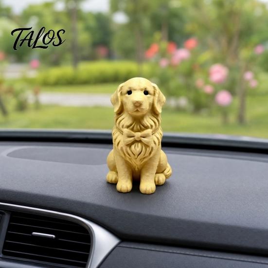 3D Printed Dog Figurine, Mini Bow Tie Dog Collectible Statue, Animal Shape Desktop Decoration Ornament, Gifts for Pet Owner