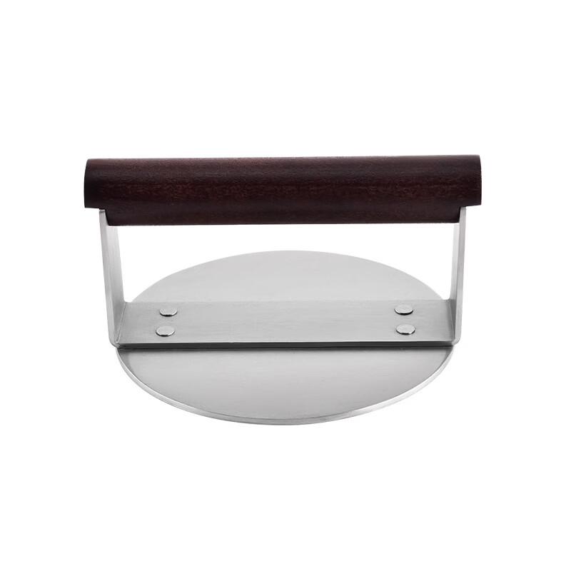 Stainless Steel Burger Press with Wooden Handle
