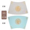 New Chinese fan-shaped Fu leather placemat, round table insulation mat, dining table mat, premium western food mat, bowl mat, waterproof and thermal
